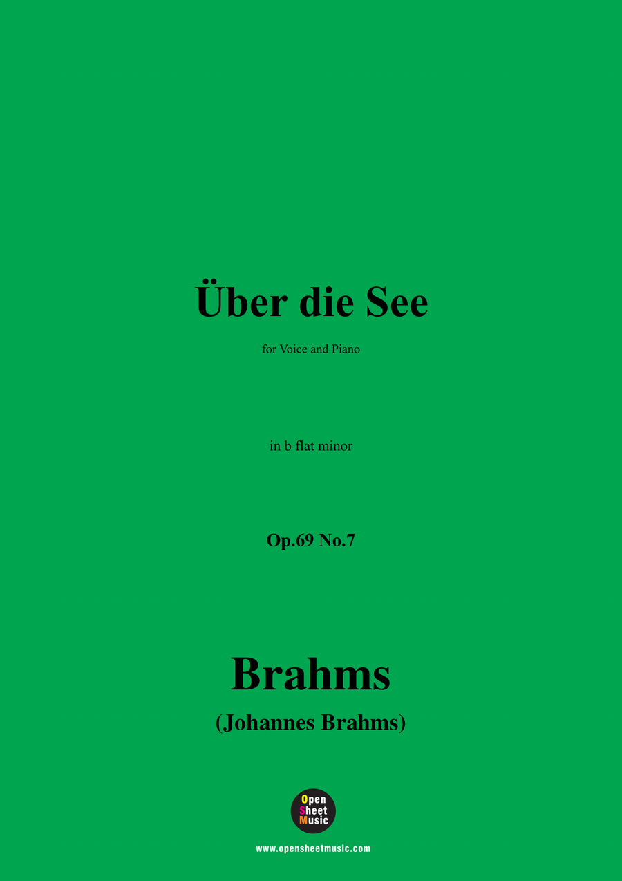 Brahms-uber die See,in b flat minor Piano, Vocal scores gallery preview page 1