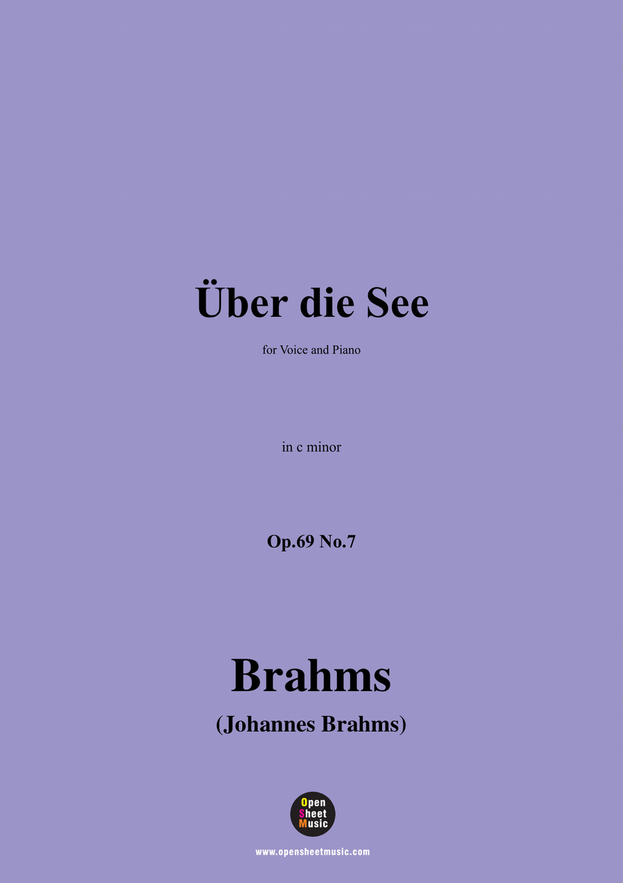 Brahms-uber die See,in c minor Piano, Vocal scores gallery preview page 1