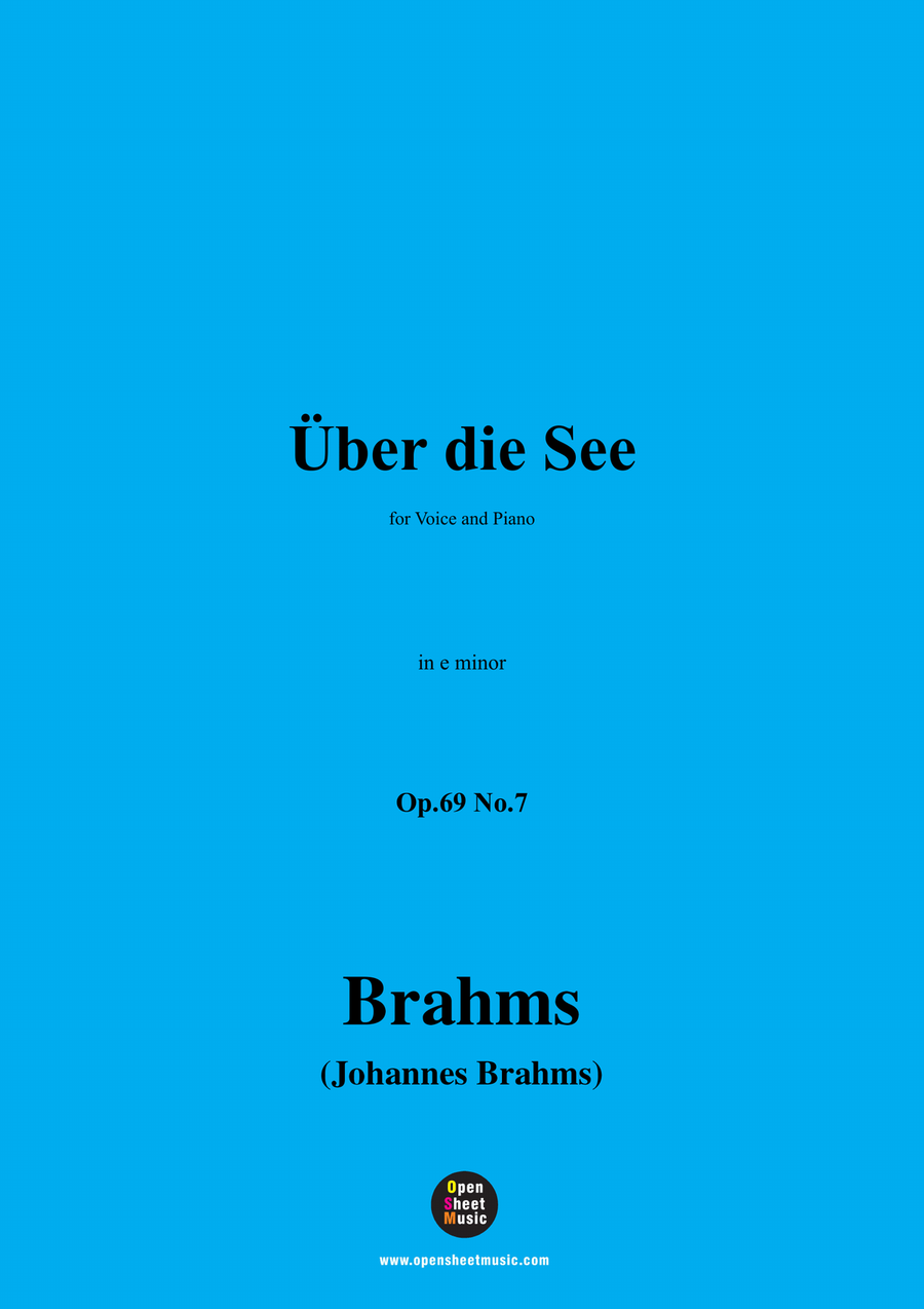 Brahms-uber die See,in e minor Piano, Vocal scores gallery preview page 1