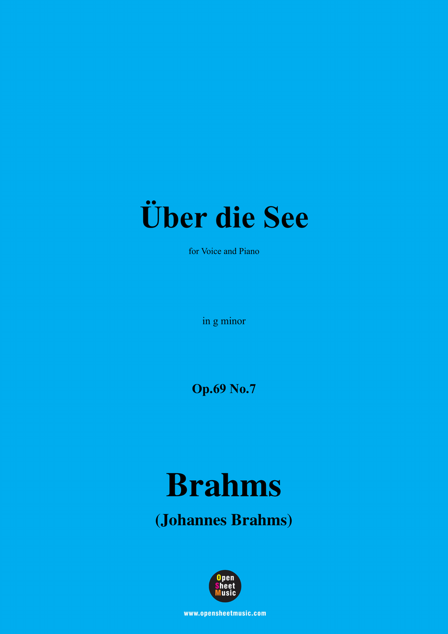 Brahms-uber die See,in g minor Piano, Vocal scores gallery preview page 1