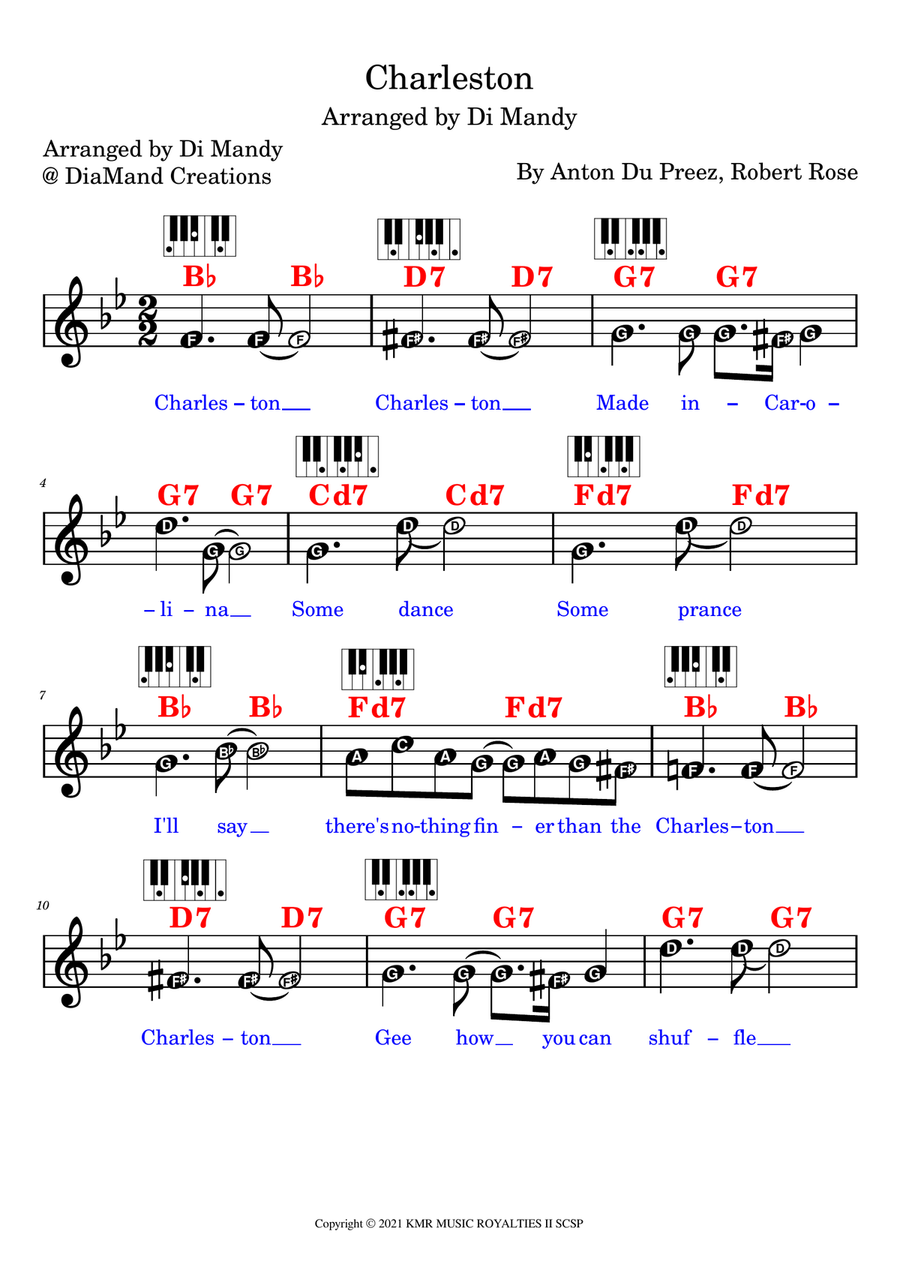Sm10 The Charleston James P. Johnson Pd Piano scores gallery preview page 1