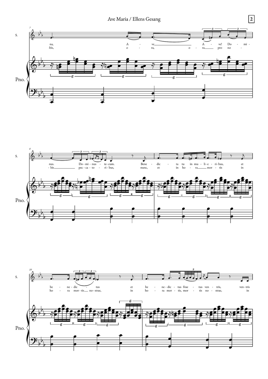 Ave Maria - Ellens Gesand Soprano Voice scores gallery preview page 2
