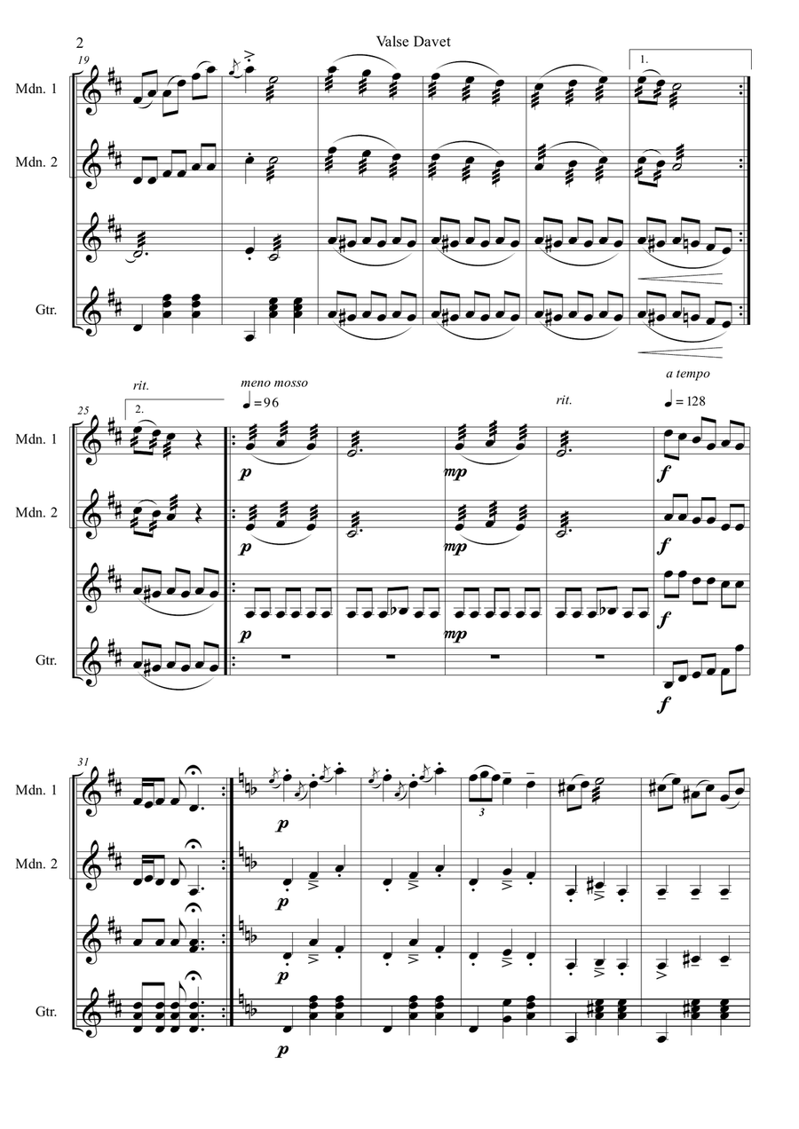 Valse Davet Valse Davet Small Ensemble scores gallery preview page 3