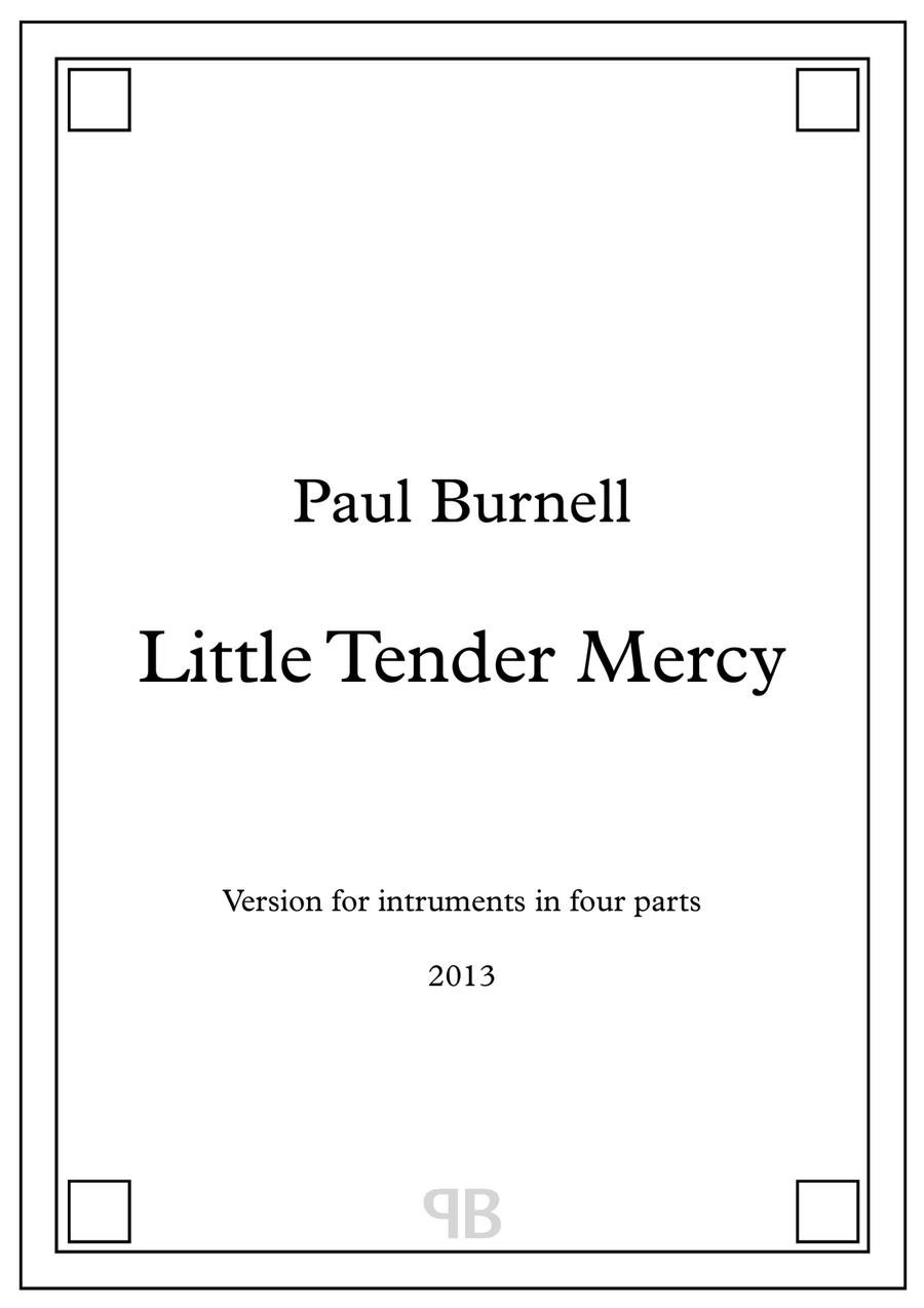 Little Tender Mercy, for instruments in four parts - Score and Parts 4-Part scores gallery preview page 1