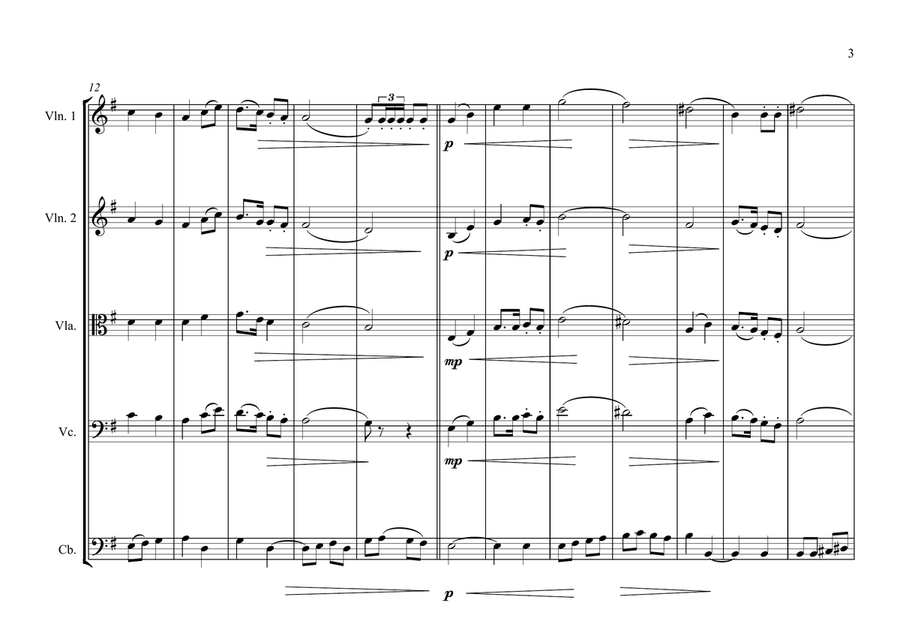 Moldovian National Anthem for String Orchestra String Orchestra scores gallery preview page 3