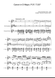 Canon in D Major, P.37; T.337. Oboe, A. Sax and Guitar. Score and Parts