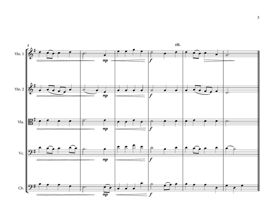 Micronesian National Anthem for String Orchestra String Orchestra scores gallery preview page 3