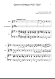 Canon in D Major, P.37; T.337. Flute, A. Sax and Piano. Score and Parts
