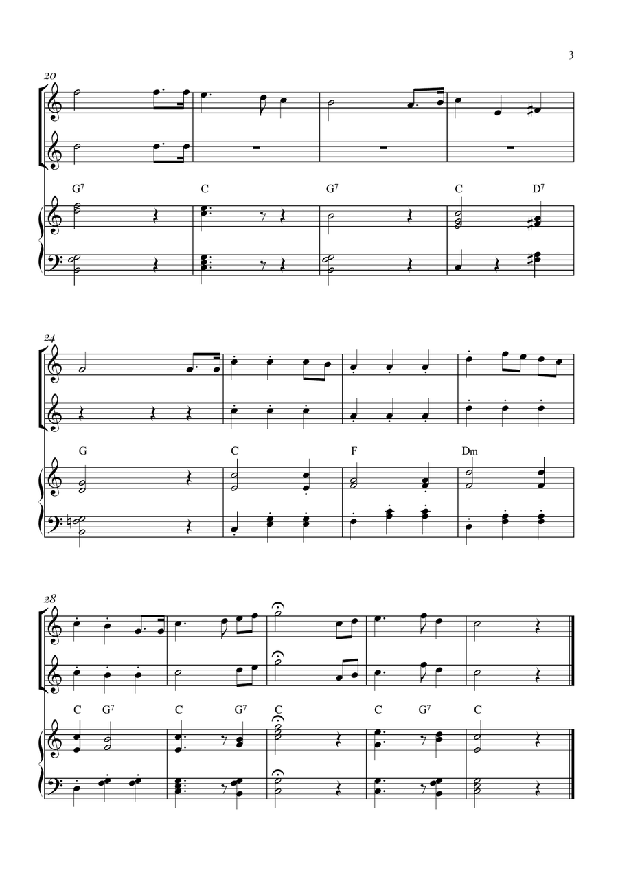 Star Spangled Banner Woodwind Duet scores gallery preview page 3