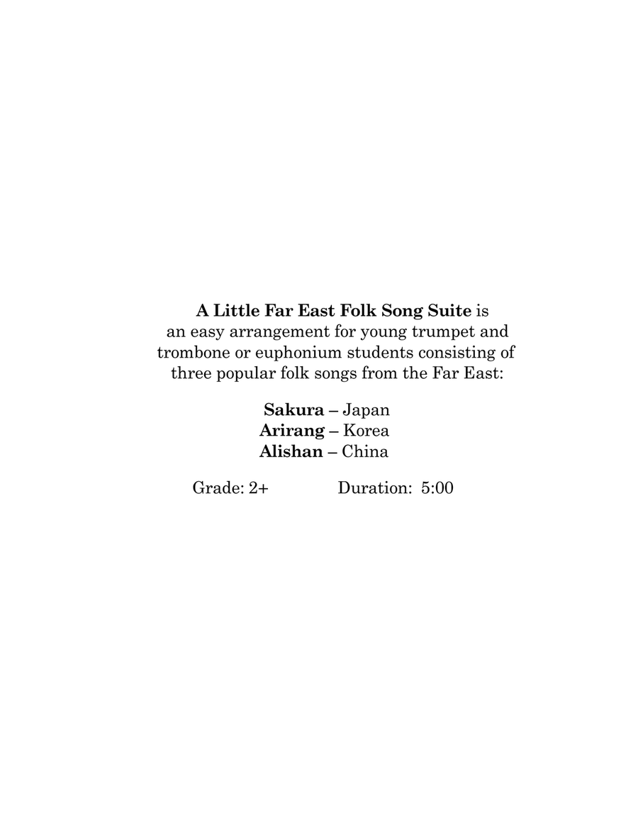A Little Far East Folk Song Suite for Trumpet & Trombone Brass Duet scores gallery preview page 2