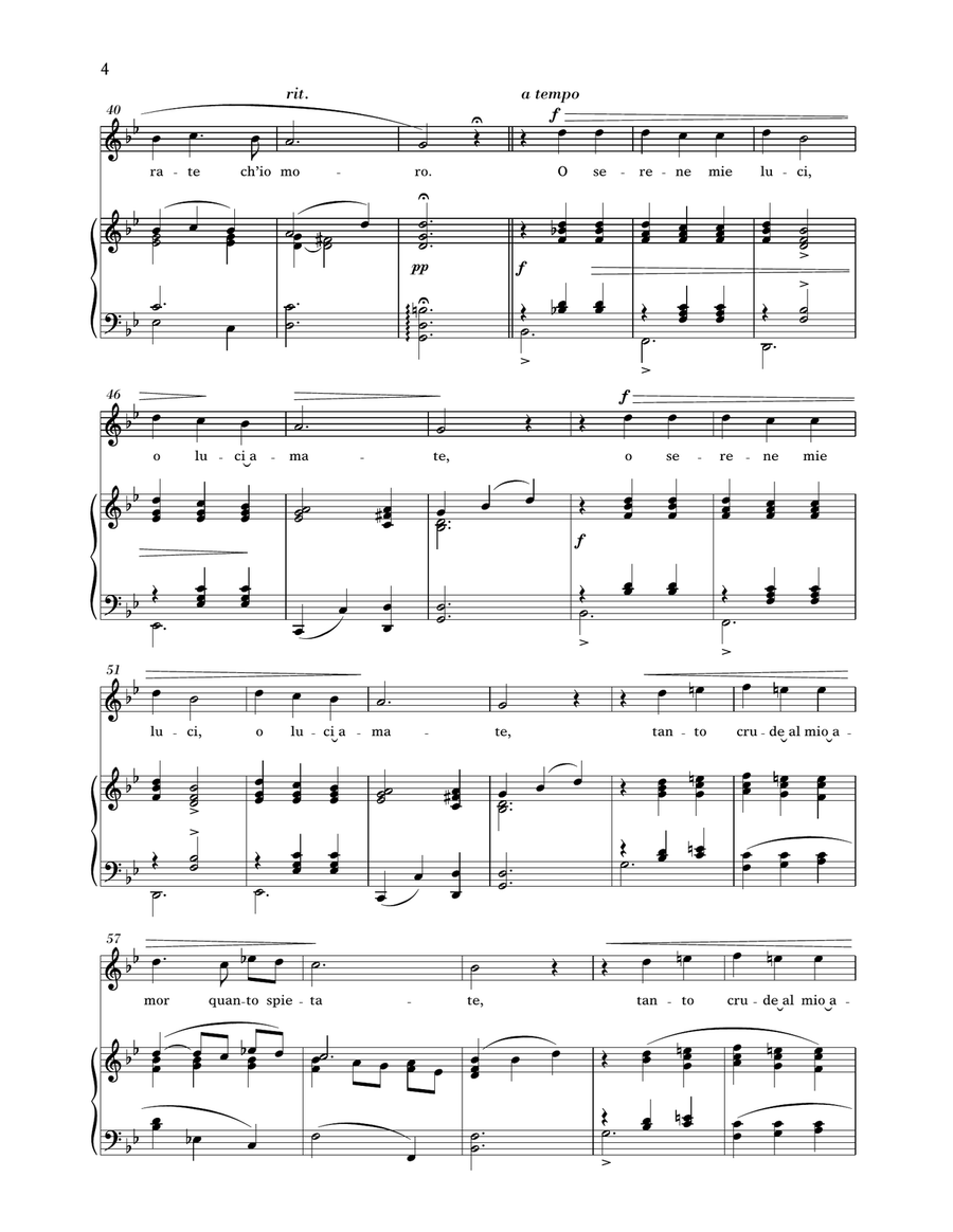 Sento Nel Core (Medium High Voice) High Voice scores gallery preview page 3