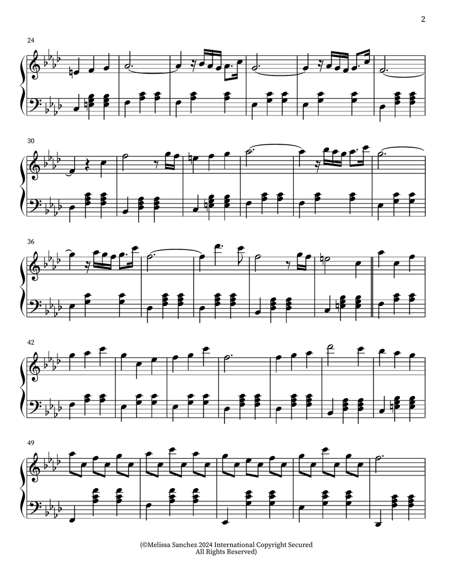 Nocturno Piano Solo scores gallery preview page 2