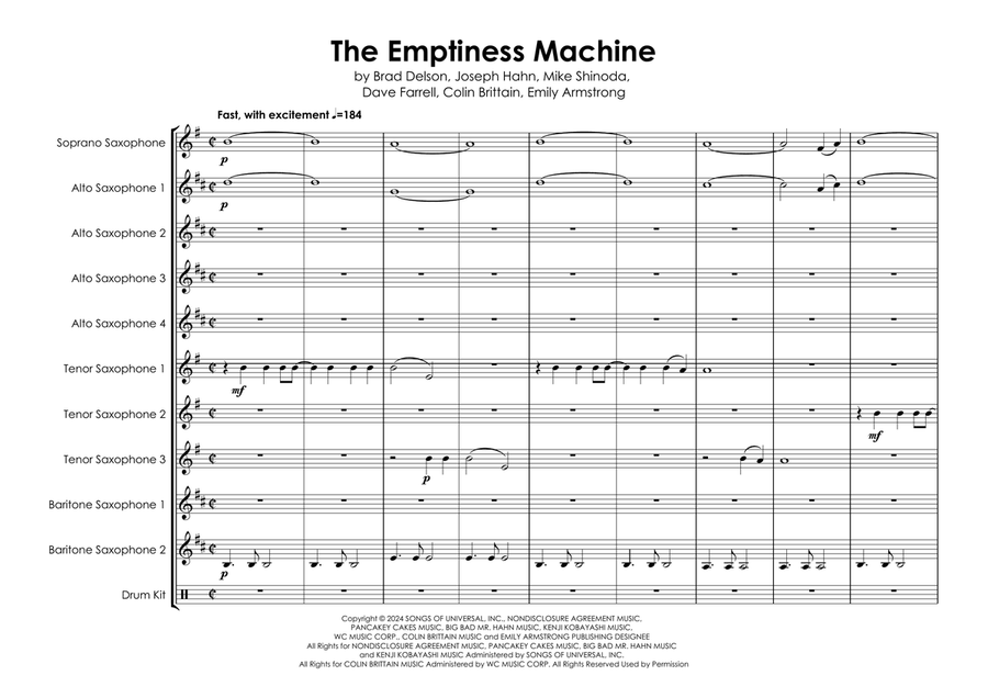 The Emptiness Machine The Emptiness Machine Woodwind Ensemble scores gallery preview page 3