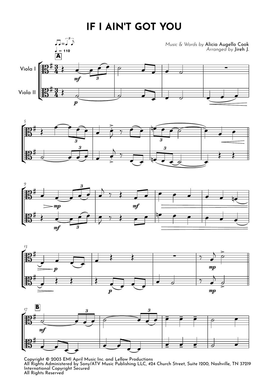 If I Ain't Got You If I Ain't Got You String Duet scores gallery preview page 2