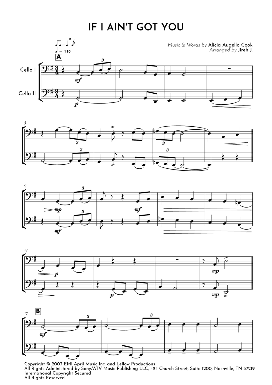 If I Ain't Got You If I Ain't Got You String Duet scores gallery preview page 2