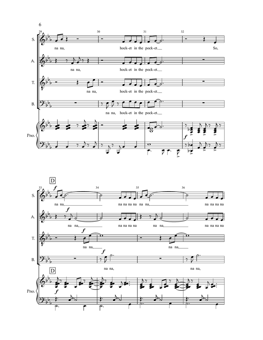 Hocket In The Pocket Hocket In The Pocket 4-Part scores gallery preview page 5