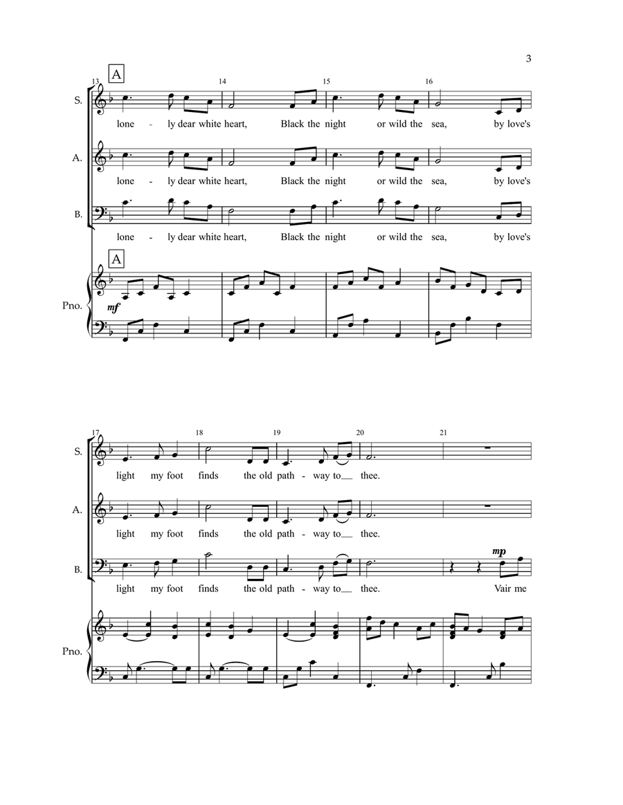 By Love's Light (arr. Brian Tate) 3-Part scores gallery preview page 2
