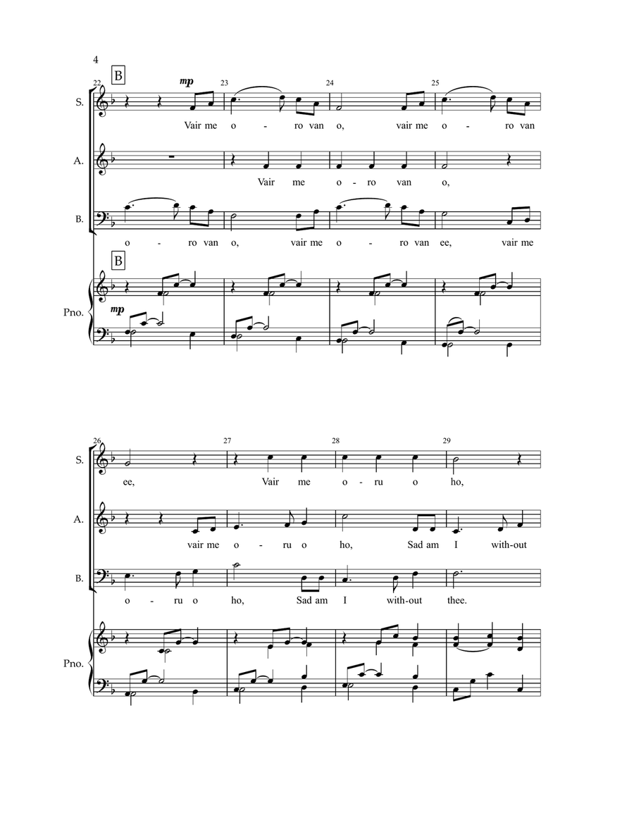 By Love's Light (arr. Brian Tate) 3-Part scores gallery preview page 3