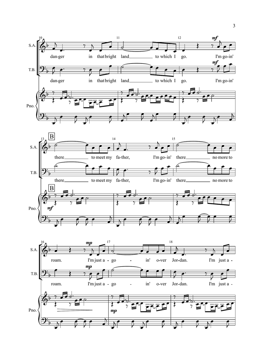 Wayfaring Stranger (arr. Brian Tate) 4-Part scores gallery preview page 2