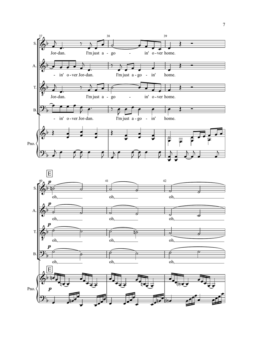 Wayfaring Stranger (arr. Brian Tate) 4-Part scores gallery preview page 6