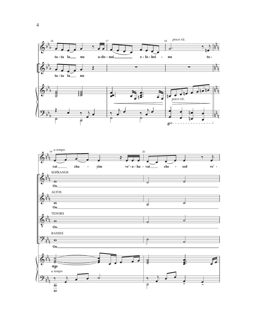 Sim Shalom (arr. Nick Strimple and John-Micah Braswell) 4-Part scores gallery preview page 3