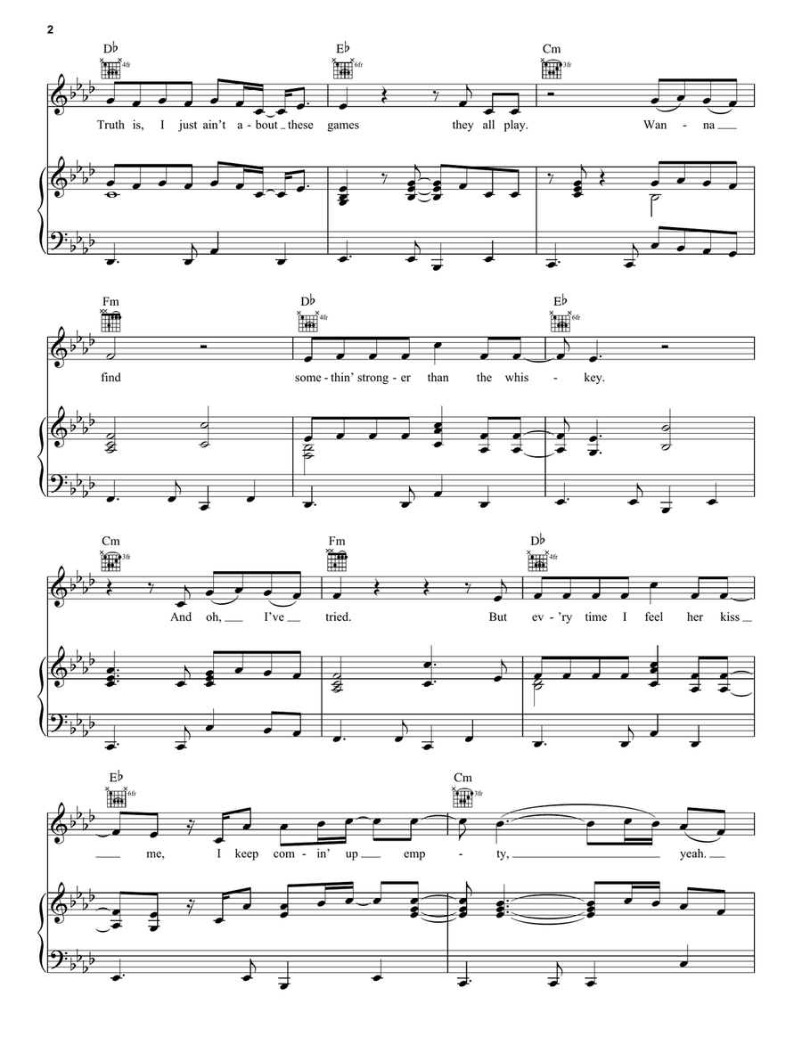 Love Somebody Love Somebody Piano, Vocal, Guitar scores gallery preview page 2