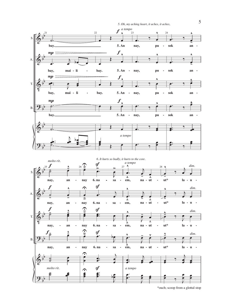 Dungdungwen Kanto Unay (arr. George Gemora Hernandez) 4-Part scores gallery preview page 4