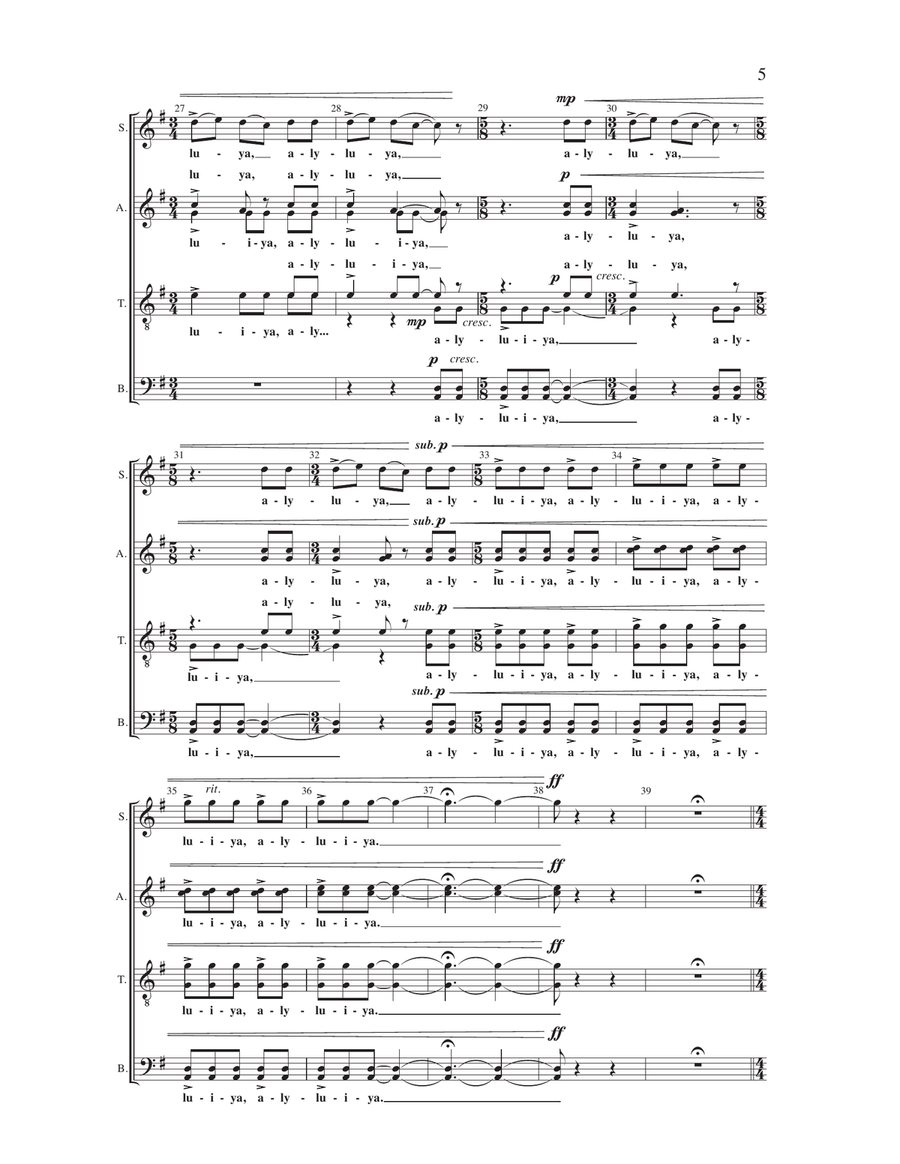 Holy Lord Of Hosts Holy Lord Of Hosts 4-Part scores gallery preview page 4
