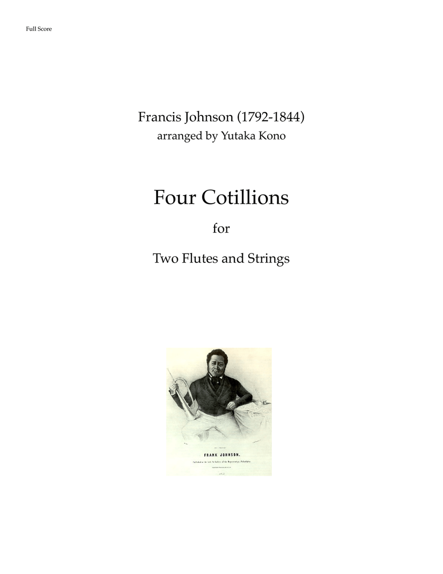 Four Cotillions for Two Flutes and Strings Chamber Music scores gallery preview page 1