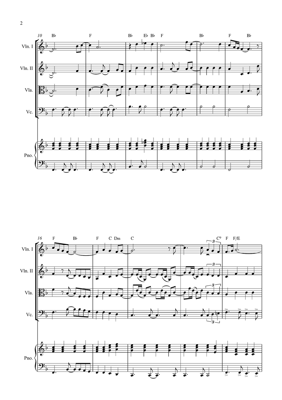 Bridge Over Troubled Water String Quartet scores gallery preview page 2