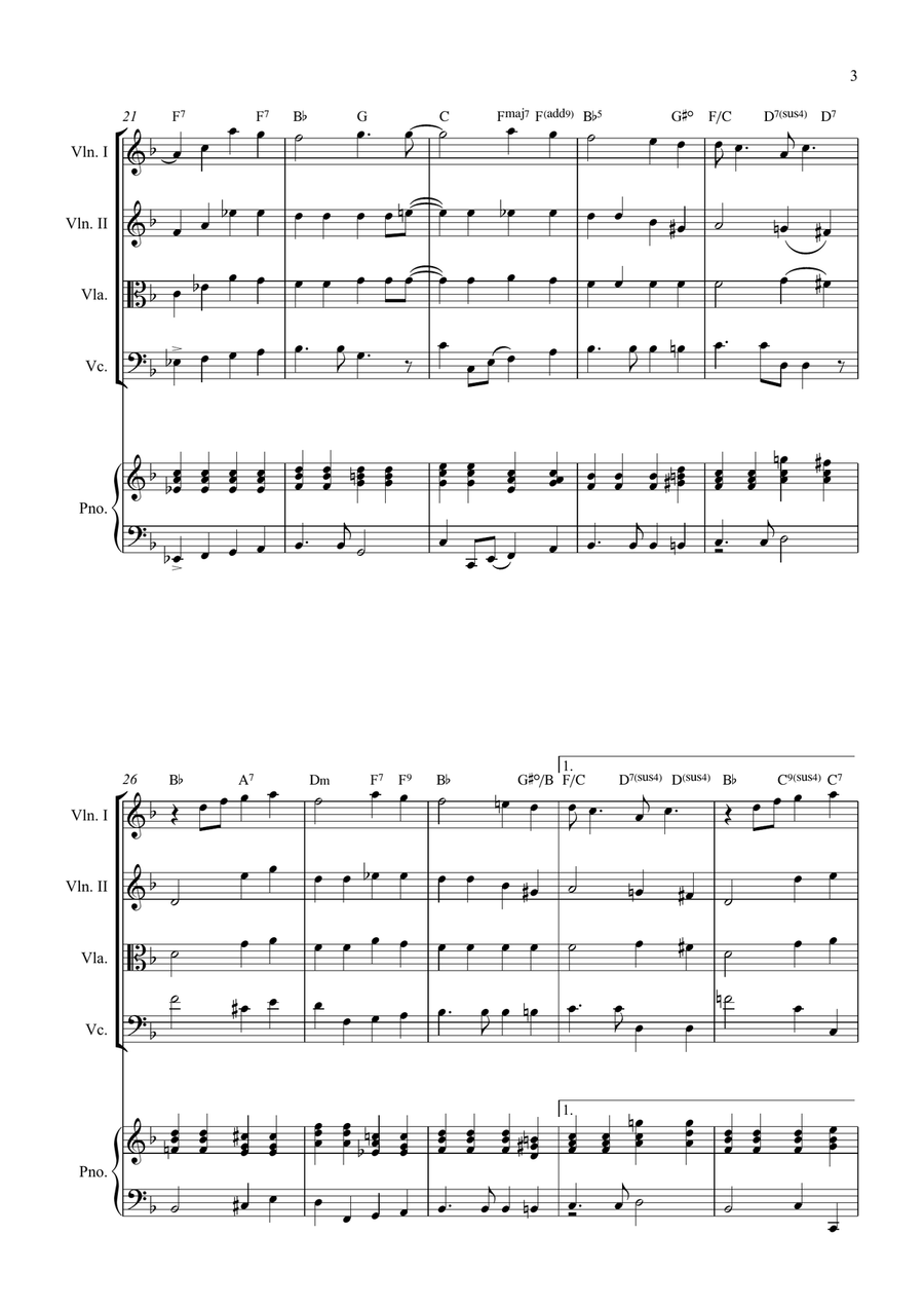 Bridge Over Troubled Water String Quartet scores gallery preview page 3