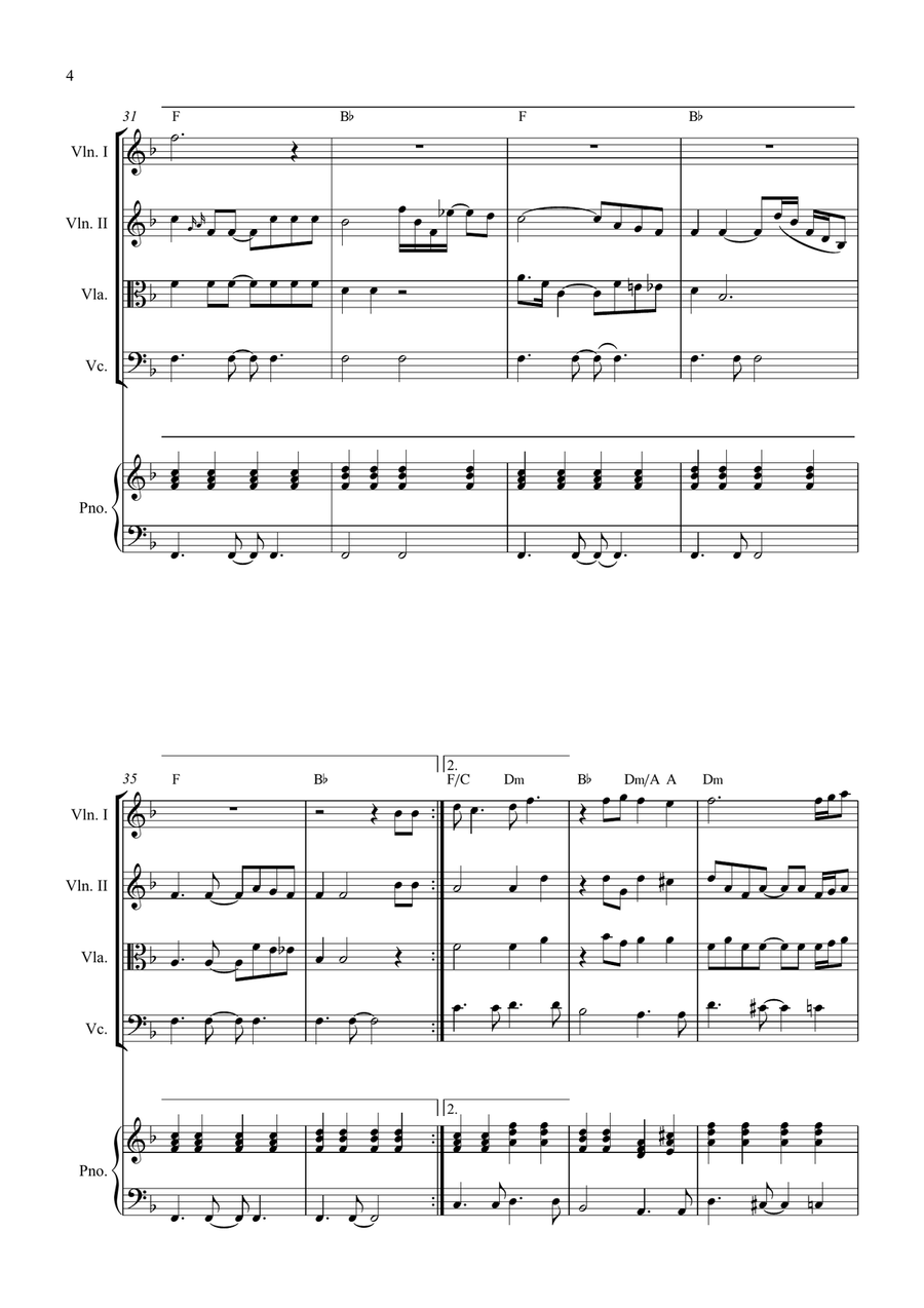 Bridge Over Troubled Water String Quartet scores gallery preview page 4