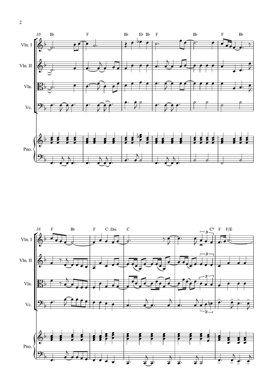Bridge Over Troubled Water String Quartet scores gallery preview page 2
