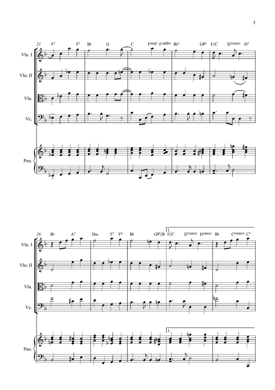 Bridge Over Troubled Water String Quartet scores gallery preview page 3