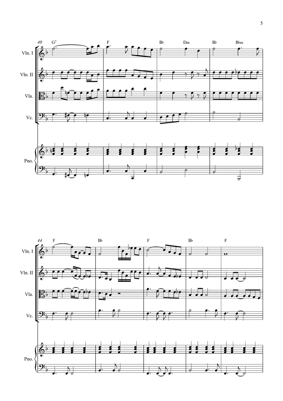 Bridge Over Troubled Water String Quartet scores gallery preview page 5