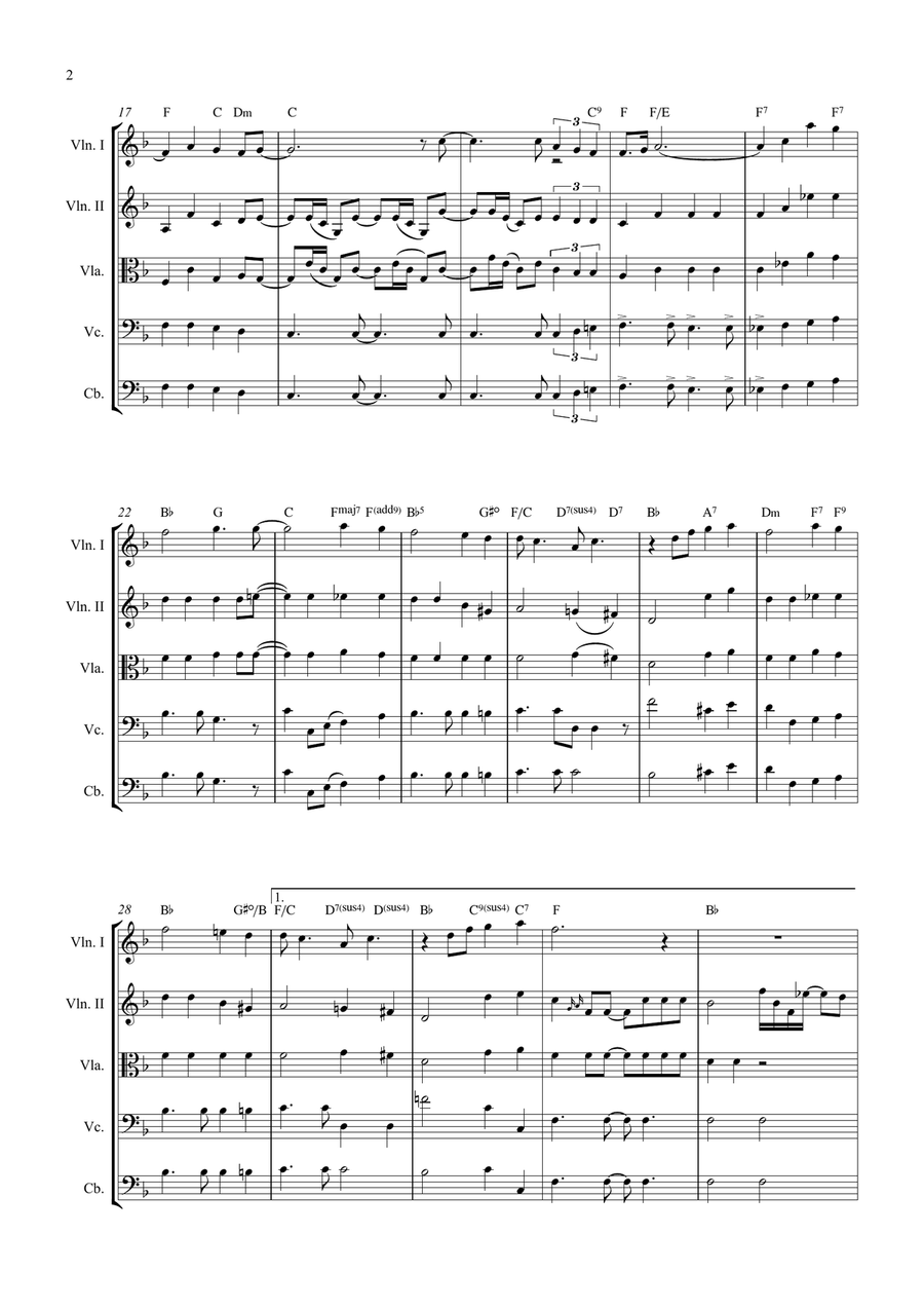 Bridge Over Troubled Water String Quintet scores gallery preview page 2