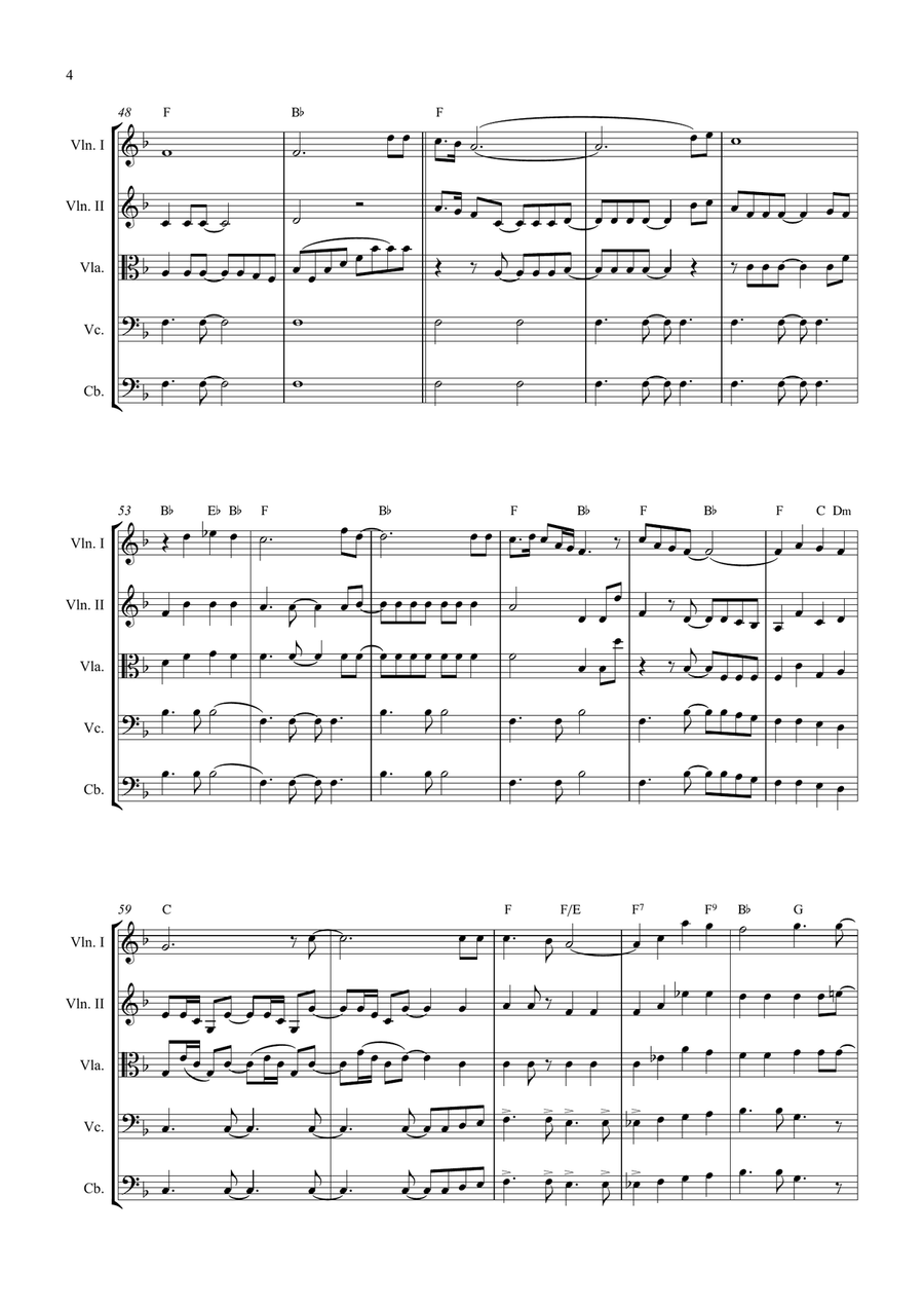 Bridge Over Troubled Water String Quintet scores gallery preview page 4