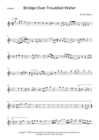 Bridge Over Troubled Water String Quintet scores gallery preview page 6