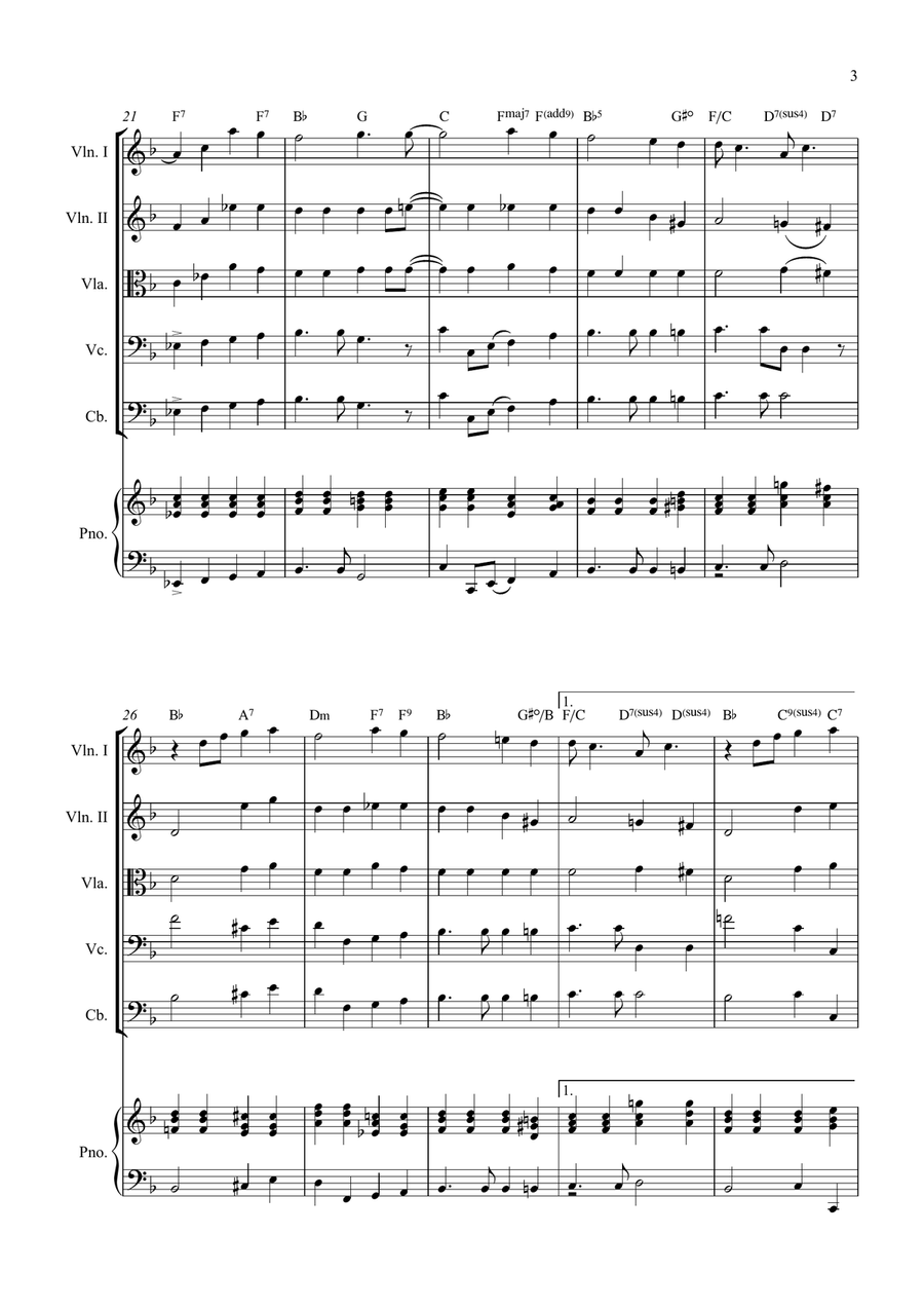 Bridge Over Troubled Water String Quintet scores gallery preview page 3