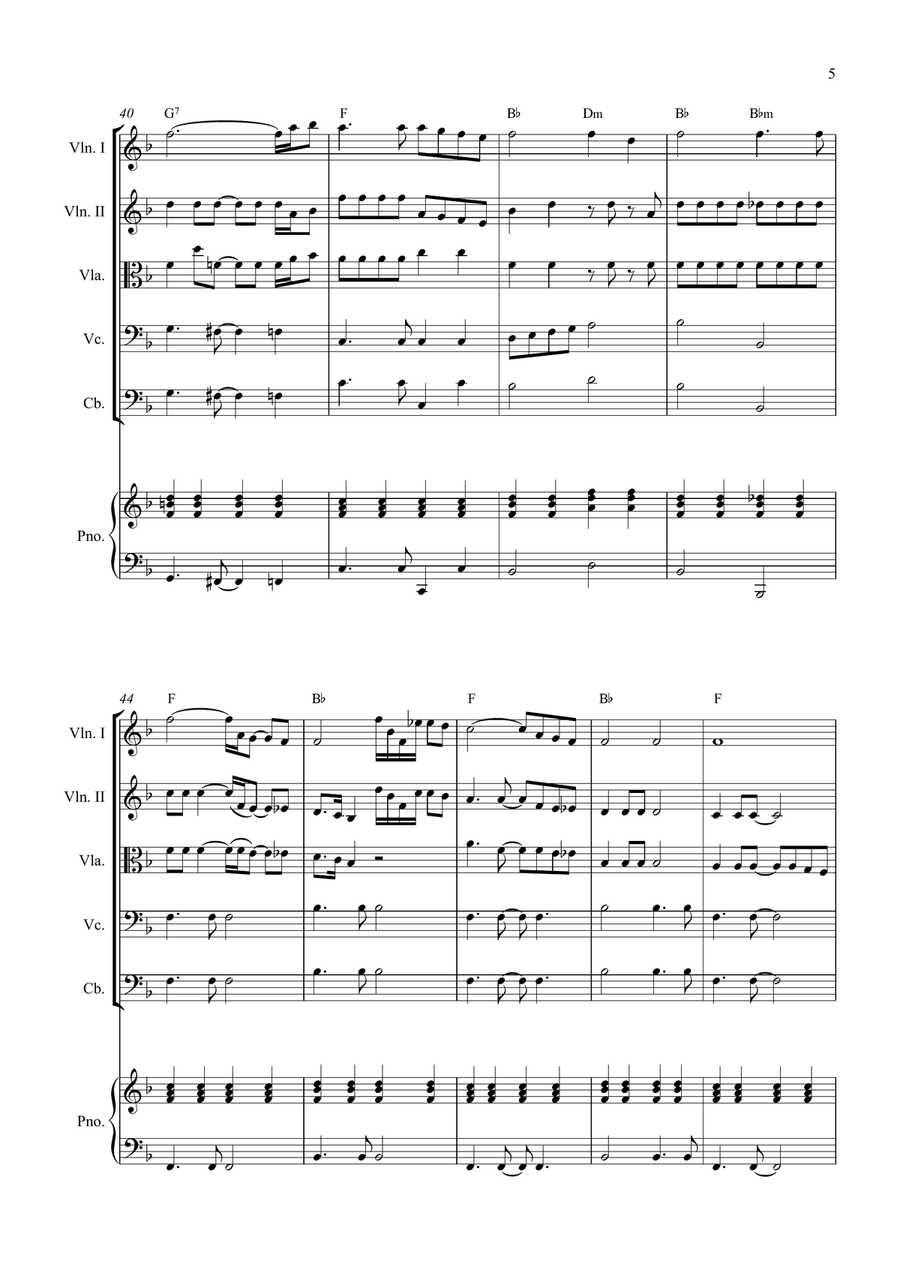 Bridge Over Troubled Water String Quintet scores gallery preview page 5