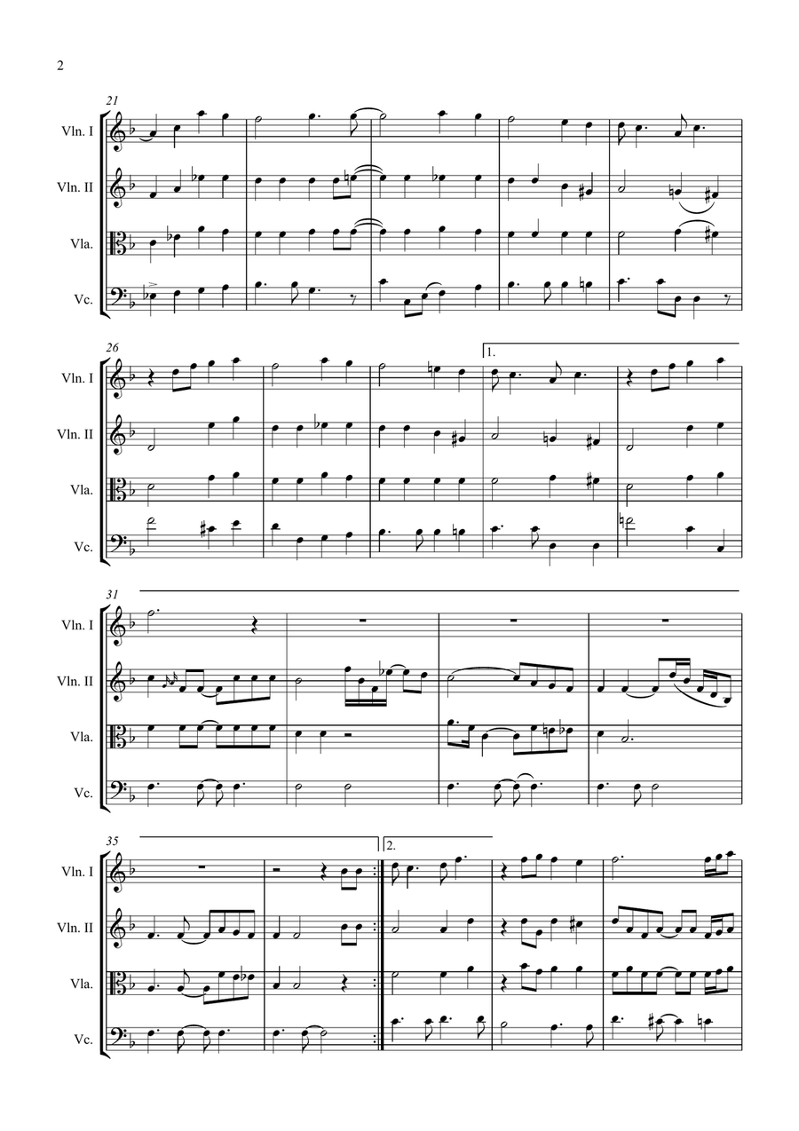 Bridge Over Troubled Water String Quartet scores gallery preview page 2