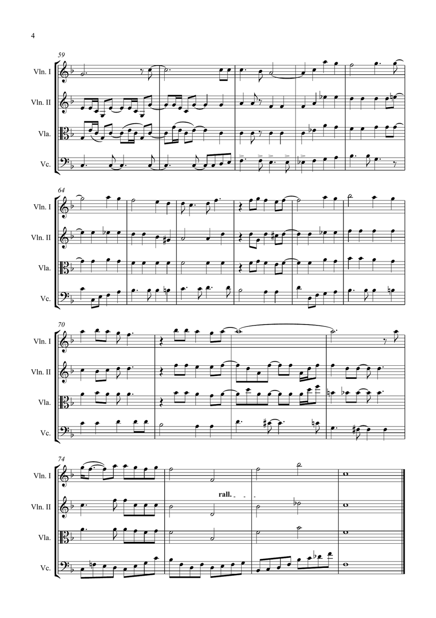 Bridge Over Troubled Water String Quartet scores gallery preview page 4