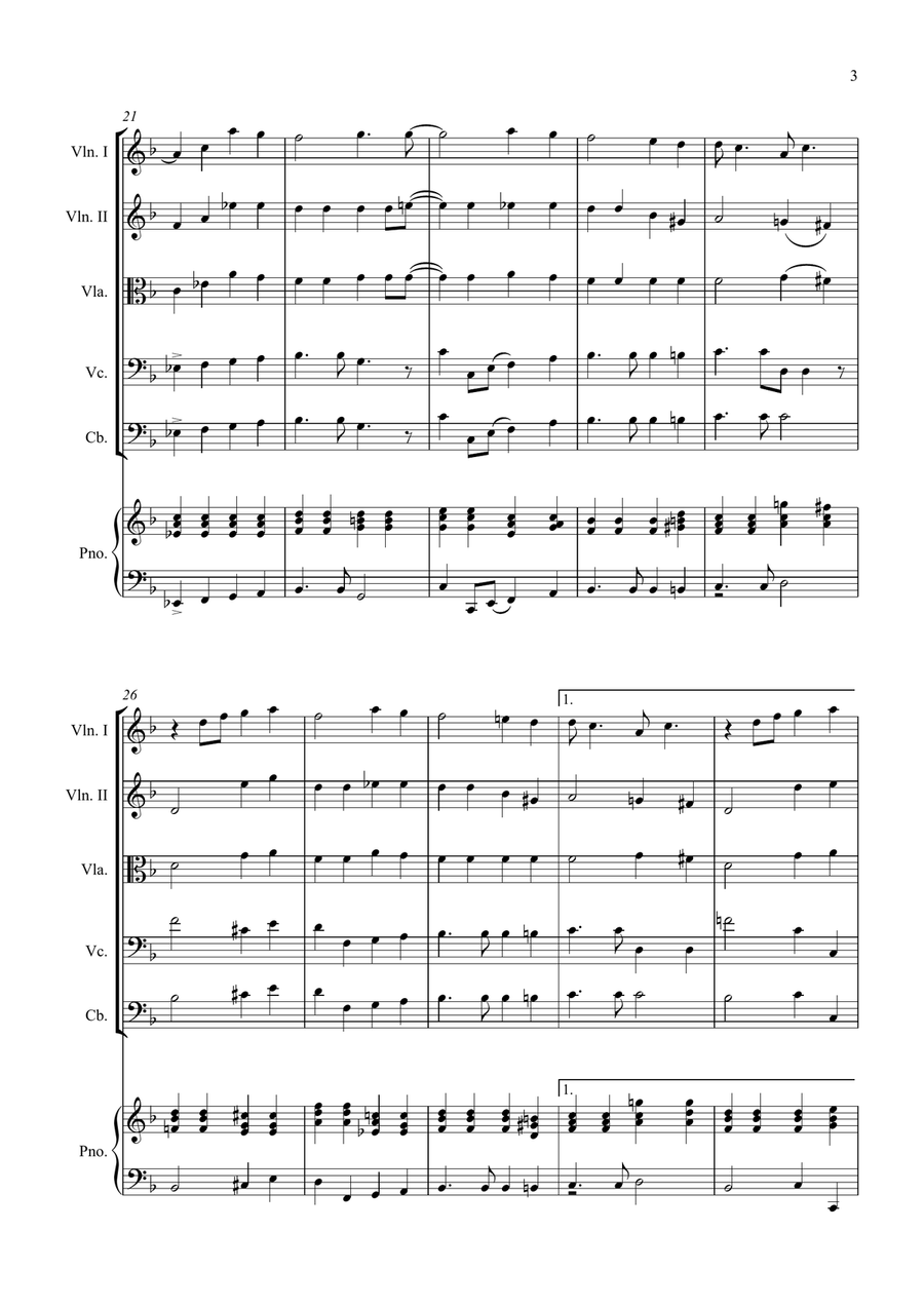 Bridge Over Troubled Water String Quintet scores gallery preview page 3
