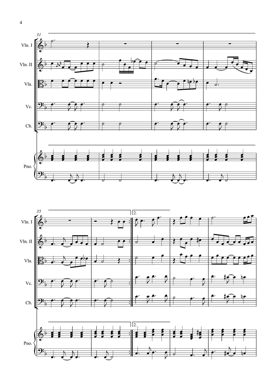 Bridge Over Troubled Water String Quintet scores gallery preview page 4