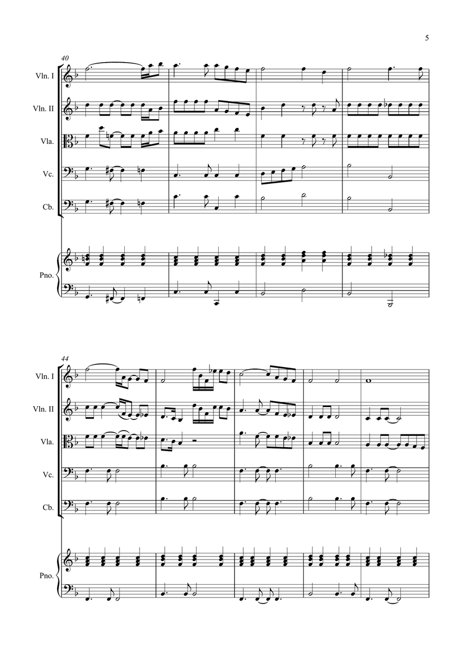 Bridge Over Troubled Water String Quintet scores gallery preview page 5