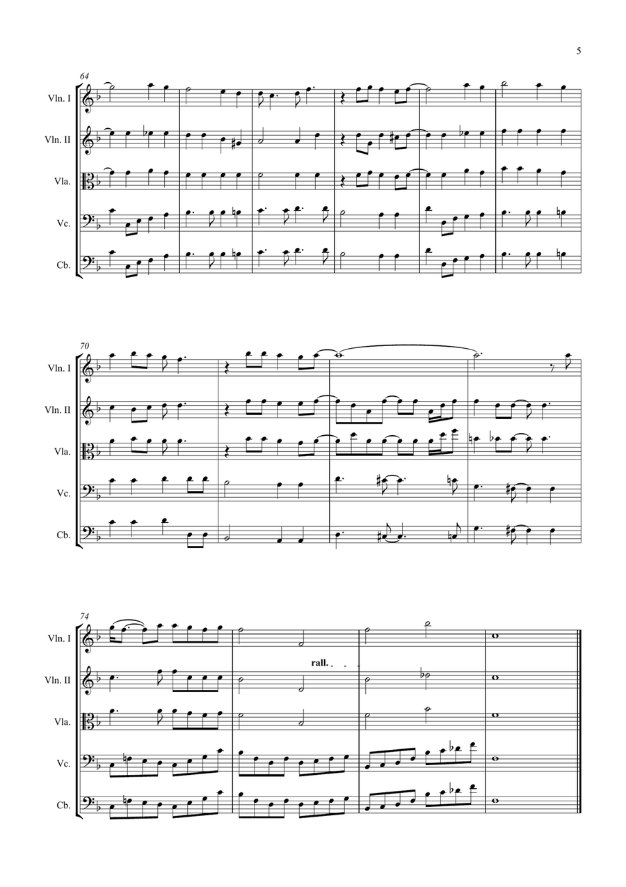 Bridge Over Troubled Water String Quintet scores gallery preview page 5