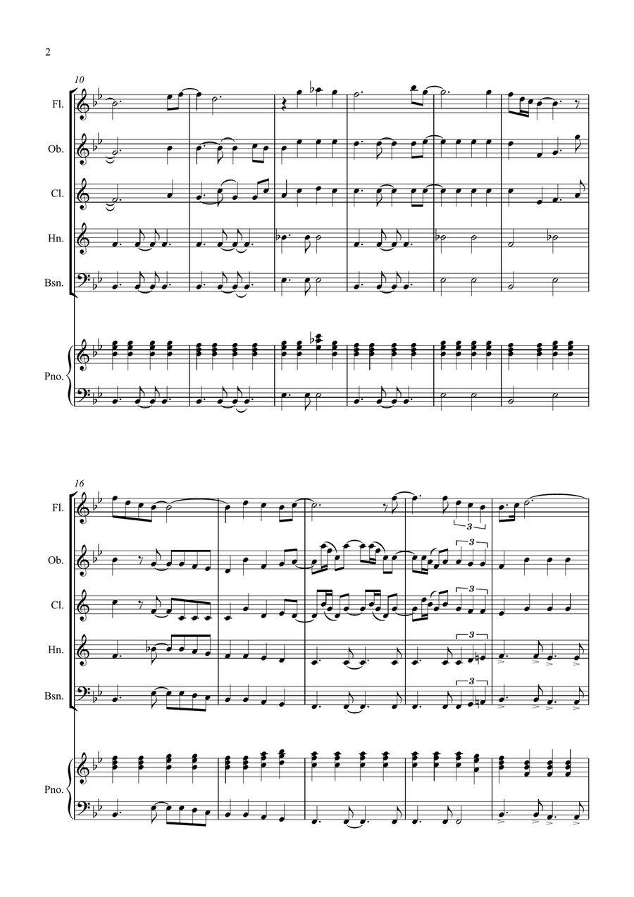 Bridge Over Troubled Water Woodwind Quintet scores gallery preview page 2