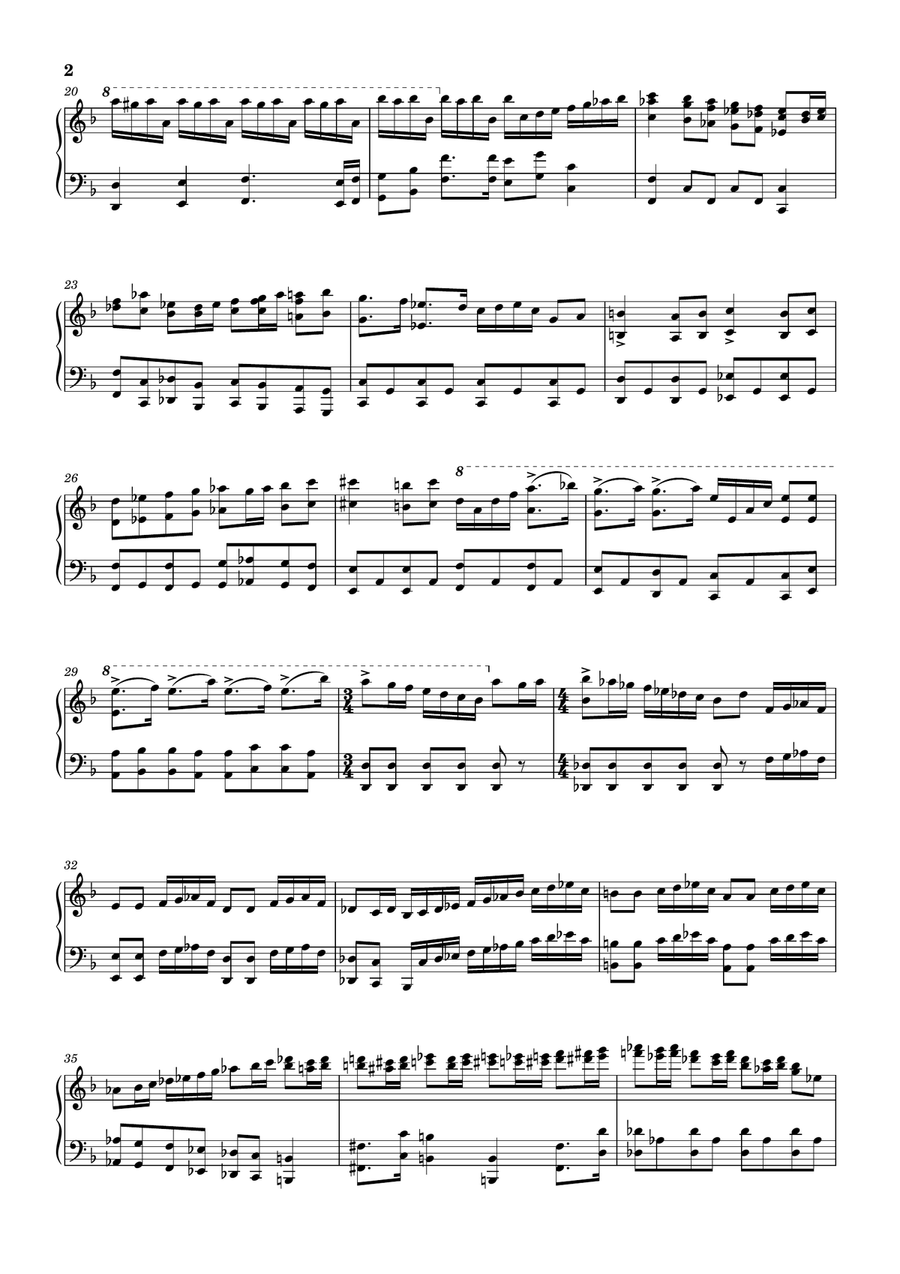 Shostakovich - Symphony No. 05 (Finale) for piano solo Piano Solo scores gallery preview page 2