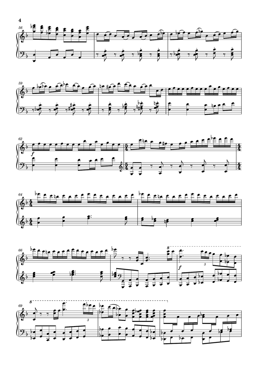 Shostakovich - Symphony No. 05 (Finale) for piano solo Piano Solo scores gallery preview page 4