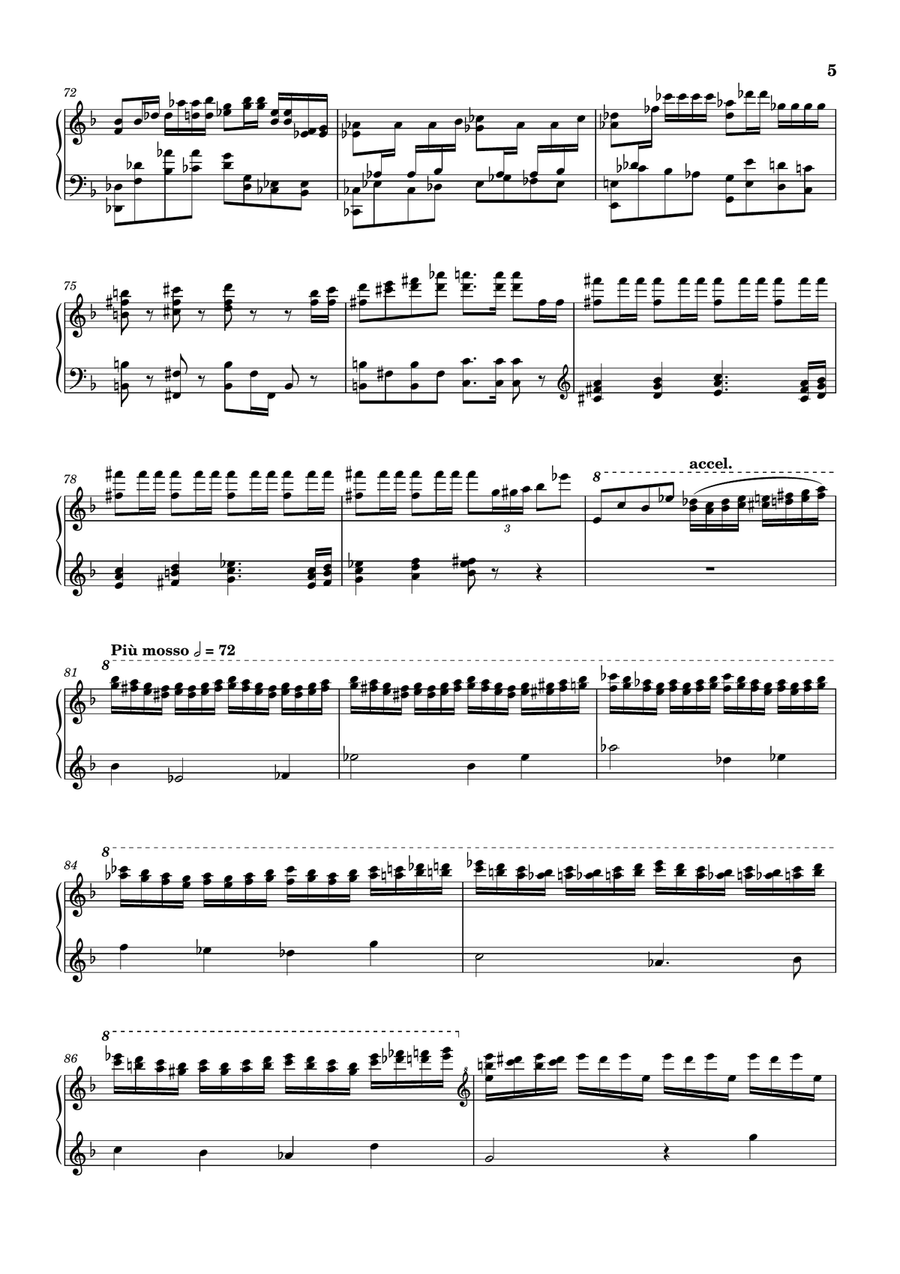Shostakovich - Symphony No. 05 (Finale) for piano solo Piano Solo scores gallery preview page 5